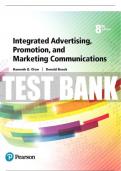 Test Bank For Integrated Advertising, Promotion, and Marketing Communications 8th Edition All Chapters - 9780134484136