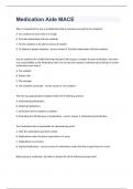 Medication Aide MACE Question and answers rated A+ 2023/2024