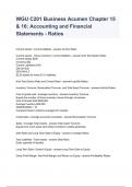 WGU C201 Business Acumen Chapter 15 & 16: Accounting and Financial Statements - Ratios