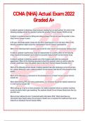 CCMA (NHA) Actual Exam 2022  Graded A+