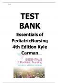 ESSENTIALS OF PEDIATRIC NURSING 4TH EDITION KYLE CARMAN TEST BANK CHAPTER 29 NURSING CARE DURING A PEDIATRIC EMERGENCY