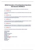 NFHS Principles of Coaching Exam Questions And Answers RATED A+