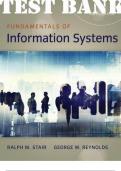 Fundamentals of Information Systems 9th Edition by Ralph Stair Test Bank