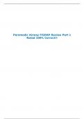 Paramedic Airway FISDAP Review Part 1 Rated 100% Correct!!