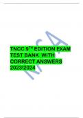 TNCC 9TH EDITION EXAM  TEST BANK WITH  CORRECT ANSWERS  20232024