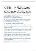 LATEST CSBI – HFMA 100% SOLUTION 2024