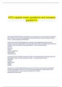   NYC captain exam questions and answers graded A+.