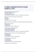 CCBMA ADMINISTRATIVE EXAM SAMPLE TEST