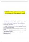   CWEA Collection Systems Maintenance questions and answers latest top score.