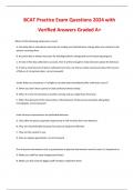 BCAT Practice Exam Questions 2024 with Verified Answers Graded A+ 