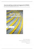 Samenvatting Ondernemingsrecht - OWA - Recht voor organisaties (R. Westra)