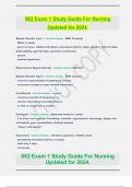 663 Exam 1 Study Guide For Nursing Updated for 2024.