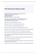 FFA Greenhand Study Guide with correct Answers