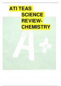 ATI TEAS  SCIENCE  REVIEWCHEMISTRY ATI TEAS SCIENCE REVIEW- CHEMISTRY ATI TEAS SCIENCE – CHEMISTRY