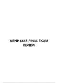 NRNP 6645 FINAL EXAM REVIEW 
