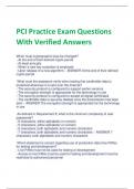 PCI Practice Exam Questions  With Verified Answers