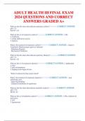 ADULT HEALTH III FINAL EXAM 2024 QUESTIONS AND CORRECT ANSWERS GRADED A+