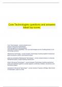    Core Technologies questions and answers latest top score.