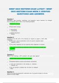 NRNP 6665 MIDTERM EXAM LATEST / NRNP 6665 MIDTERM EXAM WEEK 6 VERIFIED QUESTIONS AND ANSWERS