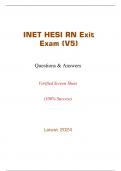 INET HESI RN Exit Exam (V5) -  Questions & Answers (Rated A+) Verified Screen Shots (100% Success) Latest 2024