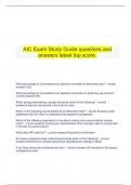  AIC Exam Study Guide questions and answers latest top score.