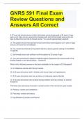 Bundle For GNRS 591,555,583,575 And 582 Final Exam Review Questions and Answers All Correct