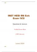 INET HESI RN Exit Exam (V3) | Questions & Answers (Scored 97%) | Verified Screen Shots(100% Success) | Best 2024