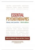 Samenvatting Essential Psychotherapies, Third Edition -  Psychologische modellen van hulpverlening