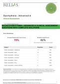 RELIAS DYSRHYTHMIA - ADVANCED A CLINICAL ASSESSMENT QUESTIONS WITH COMPLETE SOLUTIONS