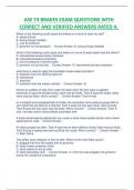 ASE T4 BRAKES EXAM QUESTIONS WITH  CORRECT AND VERIFIED ANSWERS RATED A.