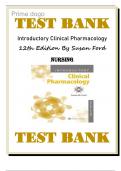  Test Bank For Introductory Clinical Pharmacology 12th Edition by Ford (LWW (11/17/2021) ,ISBN No; 9781975163730, all 54 Chapters Covered ||Latest Update 2024