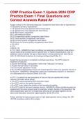 CDIP Practice Exam 1 Update 2024 CDIP  Practice Exam 1 Final Questions and  Correct Answers Rated A+