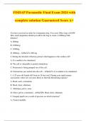 FISDAP Paramedic Final Exam 2024 with complete solution Guaranteed Score A+