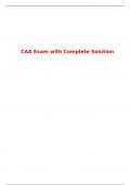 CAA Exam with Complete Solution