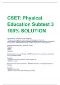 LATEST 2024 CSET: Physical Education Subtest 3 100% SOLUTION