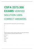UPDATED CSFA 2373.300 EXAMS VERIFIED SOLUTION 100% CORRECT ANSWERS