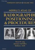 Test Bank For Merrill's Atlas of Radiographic Positioning and Procedures 13th Edition Long 9780323263429 | All Chapters with Answers and Rationals VOL 2||Latest 2025