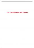 CPA Test Questions and Answers