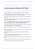 Communications Module TEST AES Questions and Answers