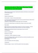 Communication Barriers Review Exam Questions and Answers