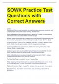 SOWK Practice Test Questions with Correct Answers