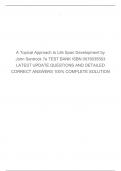 A Topical Approach to Life Span Development by John Santrock 7e TEST BANK ISBN 0078035503 LATEST UPDATE QUESTIONS AND DETAILED CORRECT ANSWERS 100% COMPLETE SOLUTION