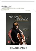 Test Bank For Anatomy & Physiology: The Unity of Form and Function 9th Edition by Kenneth Saladin||ISBN NO:10,1260256006||ISBN NO:13,978-1260256000||All Chapters||Complete Guide A+