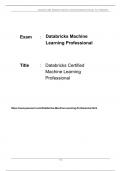 Databricks Machine Learning Professional Exam Dumps