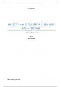 RG-ADGUARD NR-507 FINAL EXAM STUDY GUIDE2023  LATEST UPDATE FINAL EXAM STUDY GUIDE NR 507 [Pick the date]