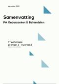 Samenvatting PA Onderzoeken & Behandelen (leerjaar 3, kwartiel 2)