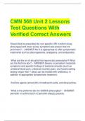 CMN 568 Unit 2 Lessons Test Questions With Verified Correct Answers