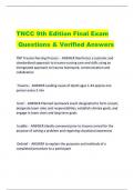 TNCC 9th Edition Final Exam Questions & Verified Answers