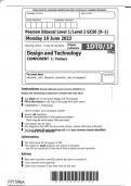 Pearson Edexcel Level 1/Level 2 GCSE (9–1) Design and Technology component 1:Timbers QP June 2023