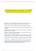  Data Management Foundation C175 WGU questions and answers latest top score.